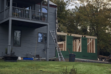 Home addition under construction