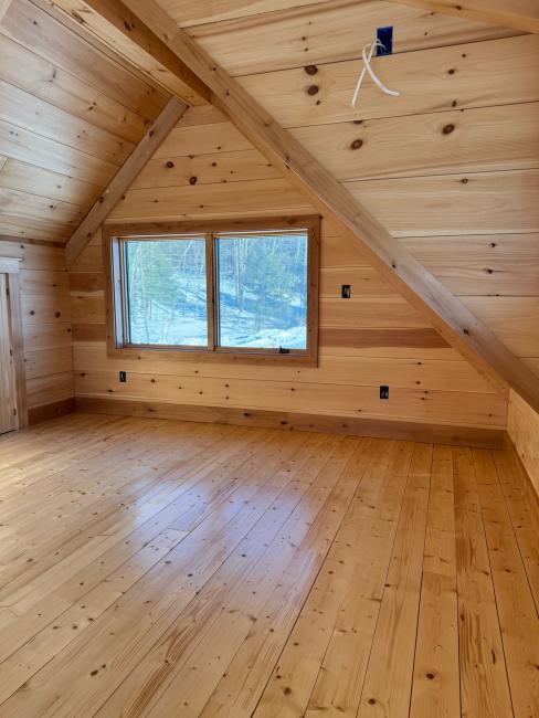 Loft bedroom before interior design.