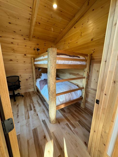 Cabin interior constructed near Ellsworth, Maine.