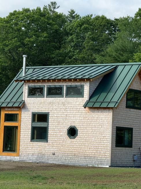 Finished view of the Cherry's South elevation and fenestration with clerestory windows.