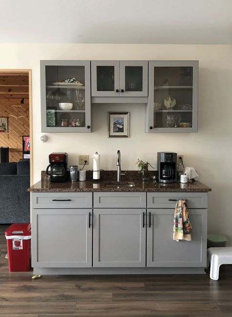 Separate side bar build out.